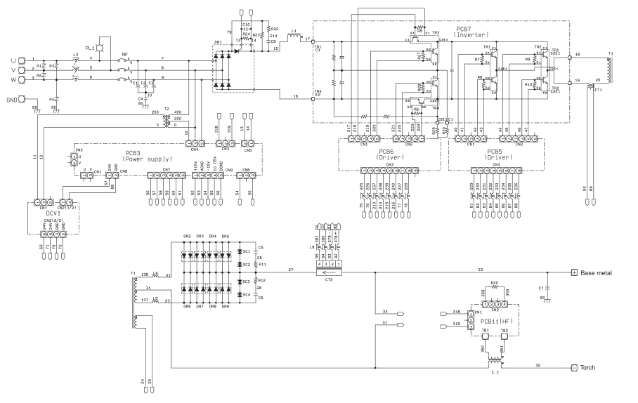 OTC焊機T500P的電氣圖